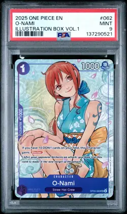 O-Nami PSA9 2025 One Piece Promos Illustration Box Vol.1 #062 - Image 1