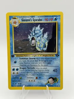 Pokemon TCG Giovanni's Gyarados Gym Challenge Holo Card 5/132 1st Edition - Image 1