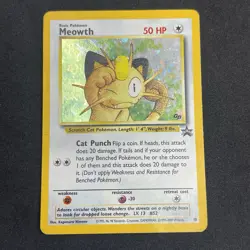 Pokemon 2000 Promo Black Star Game Boy #10 Meowth-Holo Card MP-HP Trading Card - Image 1