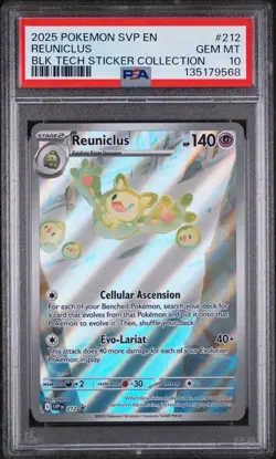 PSA 10 GEM MINT Reuniclus 212 SVP Black Star PROMO SVP212 HOLO Pokemon Card 568 - Image 1