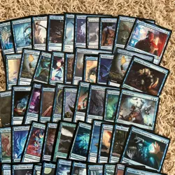 Magic the Gathering 50 Blue Rare Card Lot - Image 2