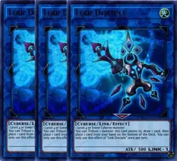 Yugioh - Link Disciple x 3 - 1st Edition - Ultra Rare NM - Free Holographic Card - Image 1