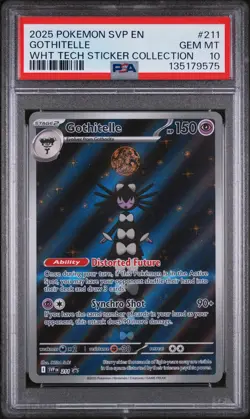 PSA 10 GEM MINT Gothitelle 211 SVP Black Star PROMO SVP211 HOLO Pokemon Card 575 - Image 1