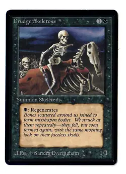 MTG Magic the Gathering Drudge Skeletonsl Beta Edition EX Vintage - Image 1