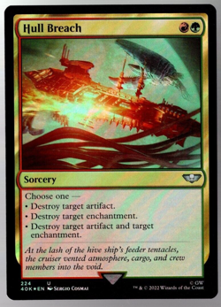 Hull Breach 224 Uncommon Surge Foil Warhammer 40K MTG NM - Image 1