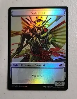 Samurai (003) Pilot (001) Double-sided Token Kamigawa: Neon Dynasty Foil MTG - Image 1