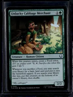 Unlucky Cabbage Merchant - 201 - Foil - TLA - NM - MTG Magic the Gathering - Image 1