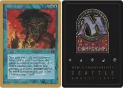 MTG Force of Will - Paul McCabe - 1997, Light Play, English World Championship - - Image 1