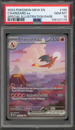 Pokemon Charizard 151 MEW EN Special Illustration Rare #199 PSA 10 Gem Mint - Image 1