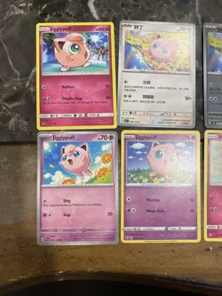6 Jigglypuff Pokemon Cards 1 Chinese 1 Japanese And 4 English 1 Pokeball Holo - Image 3