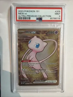 PSA 9 METAL Mew ex Full Art Ultra Rare 151 UPC Promo Pokemon Card SVP 205/165 - Image 1