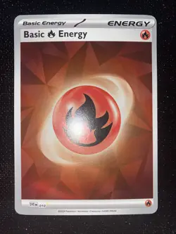 Misprint/Error Holo Fire Energy SVE 010 Pokemon TCG Scarlet And Violet. - Image 1