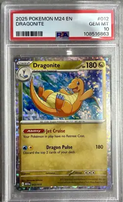 2025 POKEMON M24 EN-MCDONALD'S COLL #012 DRAGONITE PSA 10 - Image 1