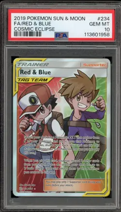 Pokemon Red & Blue Cosmic Eclipse Full Art #234 PSA 10 Gem Mint - Image 1