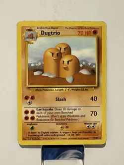 Pokemon TCG - Dugtrio - 19/102 - Rare Unlimited Base Set Unlimited [Light Play] - Image 1