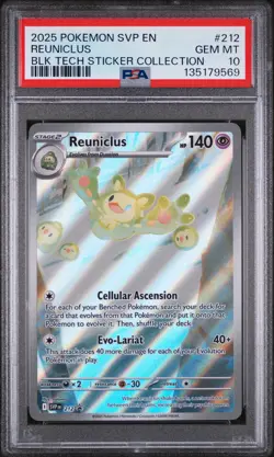 PSA 10 GEM MINT Reuniclus 212 SVP Black Star PROMO SVP212 HOLO Pokemon Card 569 - Image 1