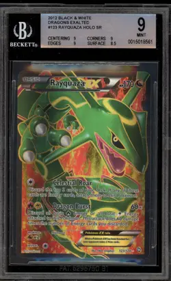 Pokemon Rayquaza EX Dragons Exalted Full Art #123 BGS 9 Mint - Image 1