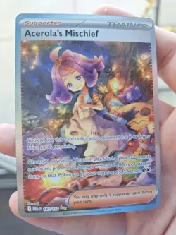 Pokemon Acerola's Mischief 183/132 Me01: Mega Evolution Full Art Holo Rare - Image 1