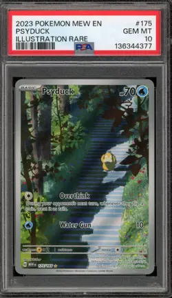 Pokemon Psyduck 151 MEW EN Illustration Rare #175 PSA 10 Gem Mint - Image 1