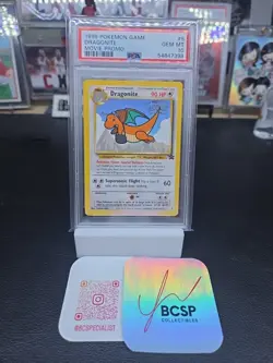 1999 Pokemon the First Movie Dragonite #5 WB Stamped Black Star Promo PSA 10 💎 - Image 3