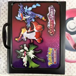 Pokemon Scarlet & Violet Charizard Collectors EMPTY Tin Lunch Box No Dents - Image 2