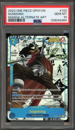 One Piece CCG Sogeking Manga Alternate Art OP03-122 PSA 10 Gem Mint - Image 1