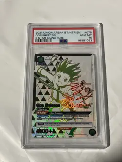 2024 Union Arena BT/HTR EN Gon Freeces 2 Star Signature PSA Gem MT 10 - Image 4