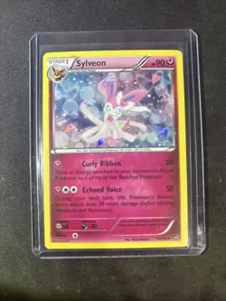 2014 Pokemon Sylveon 72/111 XY Furious Fists Cracked Ice Holo Rare Card LP - Image 1