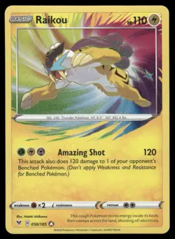 Pokemon Cards Raikou 050/185 Vivid Voltage Amazing Rare NM - Image 1