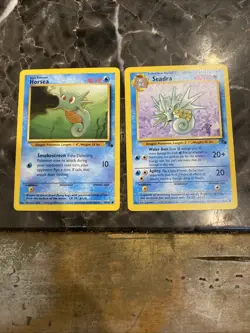 Horsea 49/62 & Seadra 42/62 - Fossil - Pokemon TCG 2 Card Lot LP - Image 1