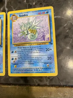Horsea 49/62 & Seadra 42/62 - Fossil - Pokemon TCG 2 Card Lot LP - Image 2
