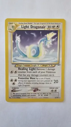 Pokemon TCG Light Dragonair Neo Destiny 22/105 Non-Holo Rare Card - Image 1