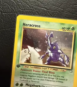 Pokemon TCG 2000 Neo Genesis Heracross Holo Rare Card 6/111 1st Edition NM/M - Image 2
