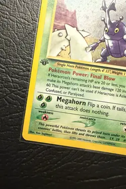 Pokemon TCG 2000 Neo Genesis Heracross Holo Rare Card 6/111 1st Edition NM/M - Image 4