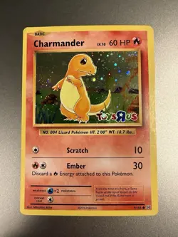Charmander Toys R US Promo (9/108 XY Evolutions) Damaged Pokemon TCG Card - Image 1