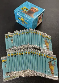 Monty Python & Holy Grail Game Cards - Lot of 33 Sealed Booster Pack W/box 1996 - Image 2