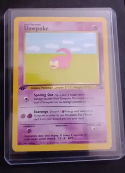 1st Edition Slowpoke 55/62 Fossil Set WOTC Pokemon Card NM/MINT - Image 3
