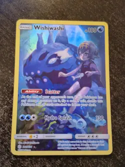 Pokemon TCG Wishiwashi Holo Secret Rare Card Sun & Moon Cosmic Eclipse 240/236 - Image 1