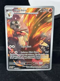 Pokemon TCG Blaziken Destined Rivals Illustration Rare Card 192/182 - Image 1