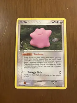 Pokemon Ditto EX Delta Species Rare Card 35/113 2005 60 HP Energy Link TCG - Image 1