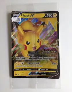 Pikachu V Jumbo Oversized Holo Promo Pokemon Card (043/185 / Vivid Voltage) - Image 3