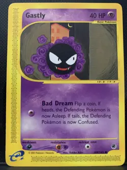 Pokemon TCG Gastly Expedition 109/165 Yukiko Baba NM Vintage Card 2002 - Image 1