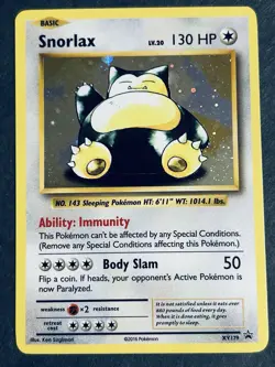 Snorlax XY179 Holo Black Star Promo Pokemon Card NM - Image 2
