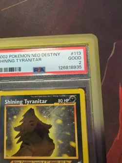 Pokemon Neo Destiny 2002 Shining Tyranitar Holo Card 113/105 PSA 2 Vintage Rare - Image 3