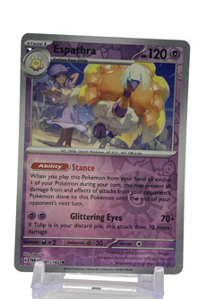 Reverse Holo Espathra 081/182 Rare Paradox Rift Pokemon Card - Image 1