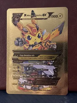 Mega M Mecha Pikachu EX Gold Foil Fan Art Card - Image 1