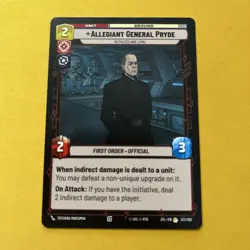 STAR WARS UNLIMITED JTL ALLEGIANT GENERAL PRYDE Rare Card NM - Image 1