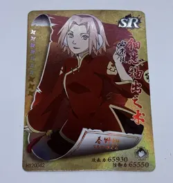 Sakura - Naruto Trading Card HY 42 SR Super Rare Holo Foil Cool Art Tc8 - Image 1