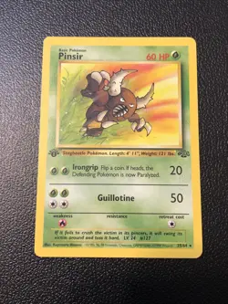 Pinsir 25/64 Jungle Rare 1st First Edition Pokemon Card In NM+ Condition - Image 1