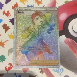 Pokemon Card Sonia 203/192 Secret Rare Rebel Clash Near Mint - Image 1